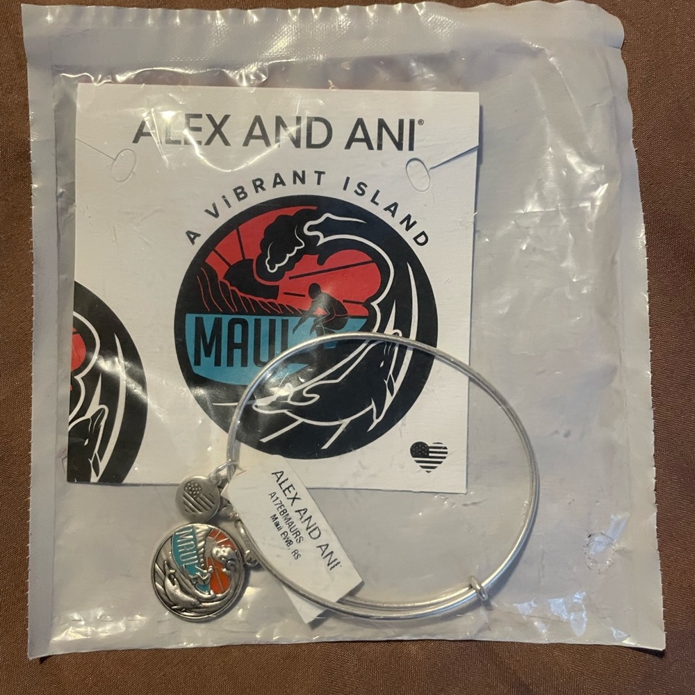 Alex and Ani Silver Maui Bangle Bracelet